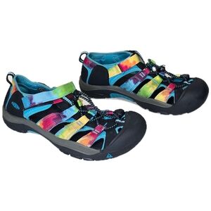 KEEN Newport H2 Original Tie Dye Sandals Hiking Waterproof Black/Rainbow Size 6